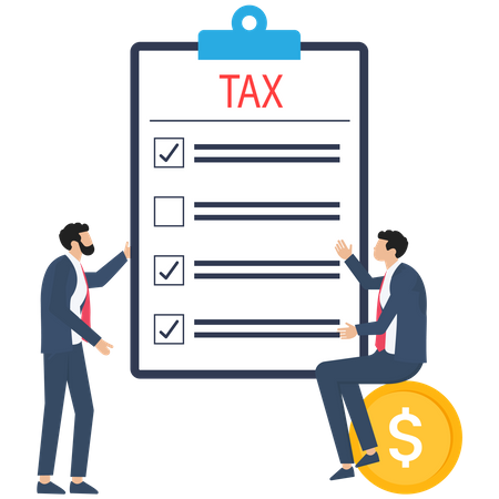 Best Entrepreneur evades taxes Illustration download in PNG & Vector format