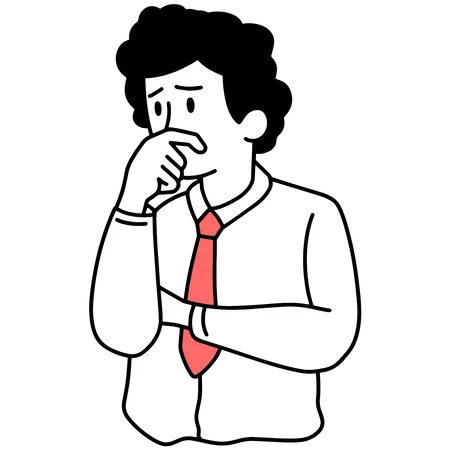 Businessman thinking  Illustration