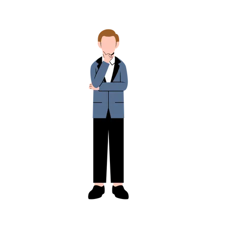 Businessman Flat Character Illustration