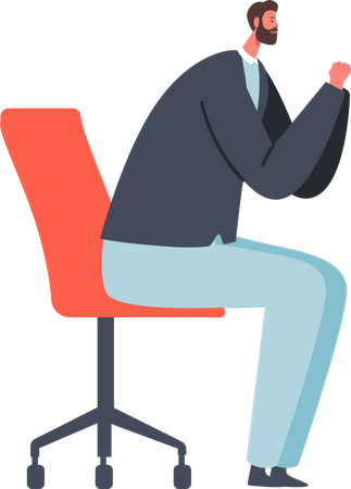 Businessman thinking about idea  Illustration