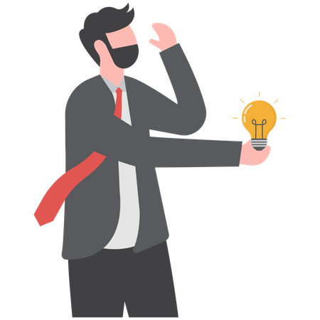 Businessman thinking idea  Illustration