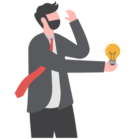 Businessman thinking idea  Illustration