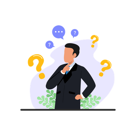 Businessman Thinking  Illustration