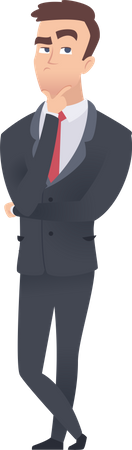 Businessman thinking something  Illustration