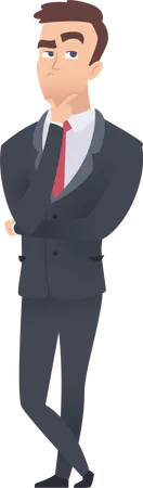 Businessman thinking something  Illustration