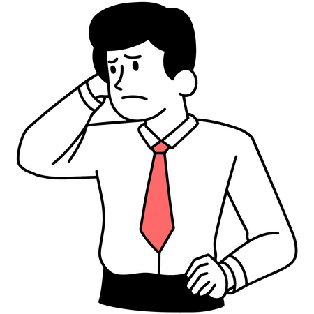 Businessman Thinking something  Illustration