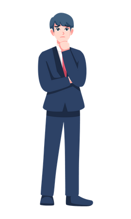 Businessman thinking something  Illustration