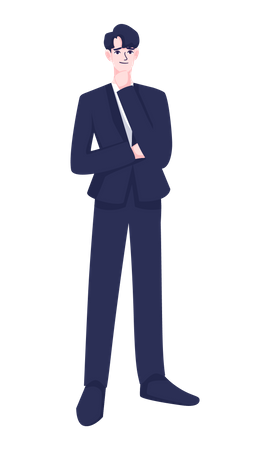 Businessman thinking something  Illustration