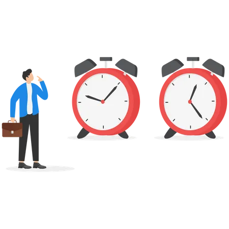 Businessman To Control Time Successful Time Management Knowing How To Spend Time Flat Vector Illustration Illustration