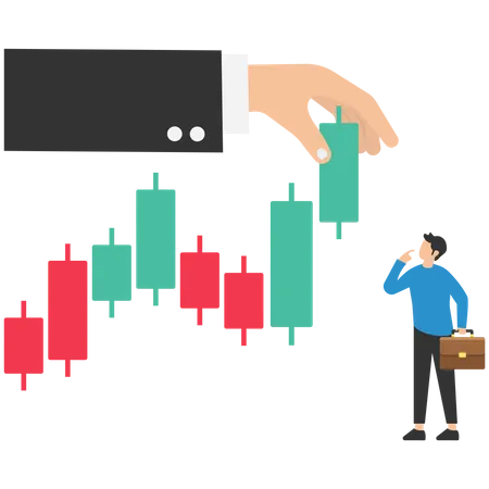 Candlestick Signal To Buy Or Sell In Crypto Trading Or Stock Market Analyze Data Chart And Graph To Make Profit Concept Illustration