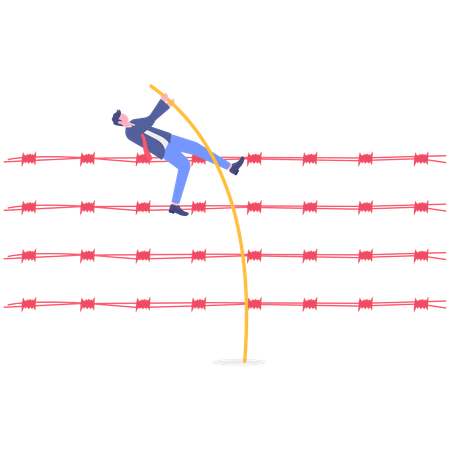 Businessman Trapped  Illustration