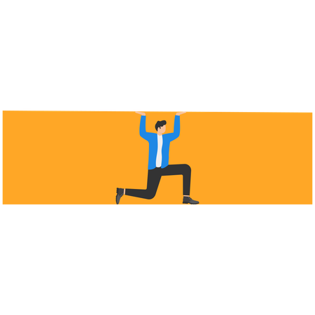 Businessman under pressure  Illustration