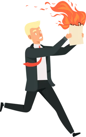 Businessman under work load  Illustration