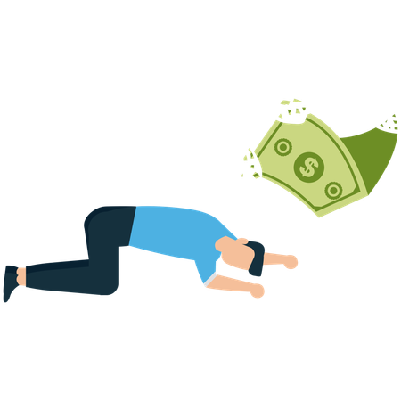 Businessman Understanding Asset Depreciation Concept  Illustration