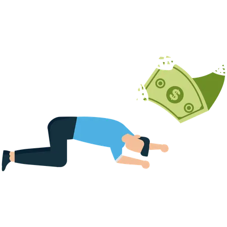 Businessman Understanding Asset Depreciation Concept  Illustration