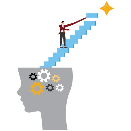Businessman Unlocking Your Growth Potential  Illustration