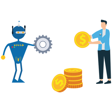 Businessman use advance technology  Illustration
