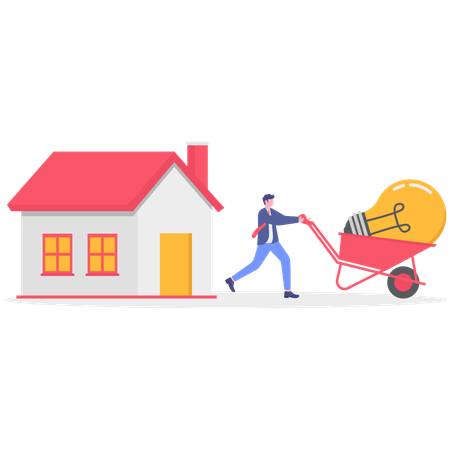Businessman Using business idea  Illustration