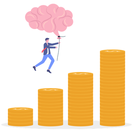 Businessman Using intelligence for success  Illustration