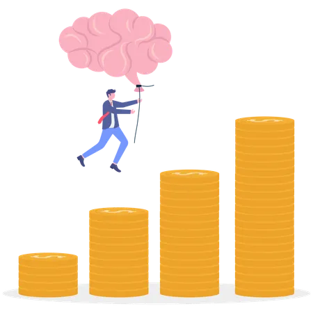 Businessman Using intelligence for success  Illustration