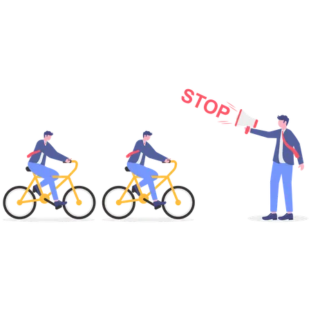 Businessman using Megaphone  Illustration
