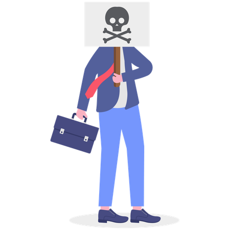 Businessman using mobile phone  Illustration
