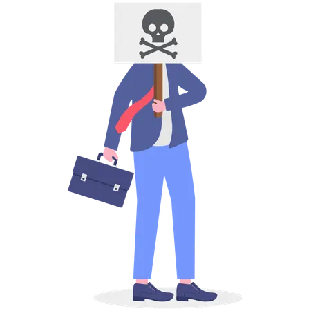 Businessman using mobile phone  Illustration