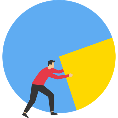 Businessman viewing at analysis graph  Illustration