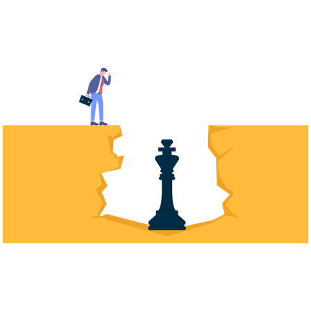 Businessman viewing business strategy  Illustration