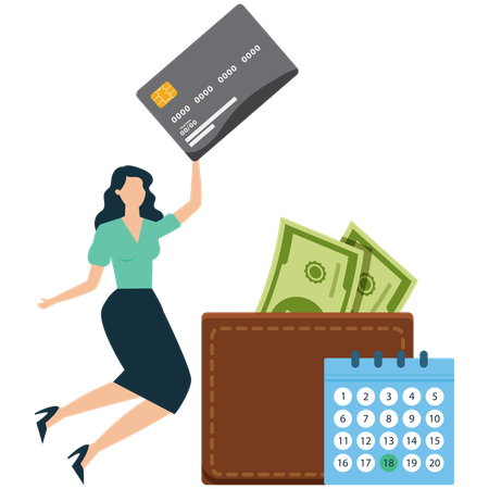 Businessman viewing Expense Reimbursement Form  Illustration