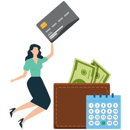 Businessman viewing Expense Reimbursement Form  Illustration