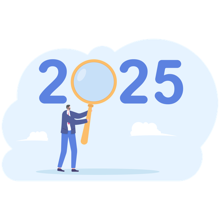 Businessman vision in 2025  Illustration