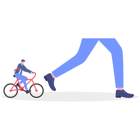 Businessman walk away from meeting  Illustration