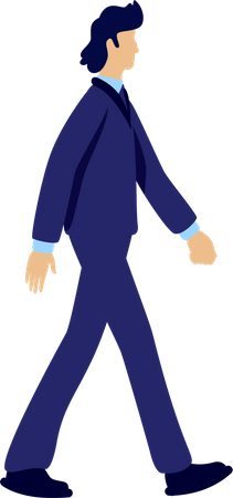 Businessman walking Illustration