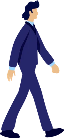 Businessman walking Illustration