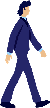 Businessman walking  Illustration