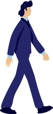 Businessman walking  Illustration