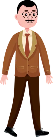 Businessman walking Illustration