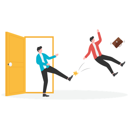 Businessman was taken out  Illustration