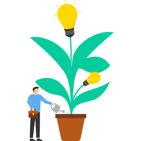 People Planting Potted Plants Business Team Collaboration For The Birth Of Creative Ideas Or Solutions In Business Business Concept Analysis Graphic Design Idea Of Project Activity Vector Illustration