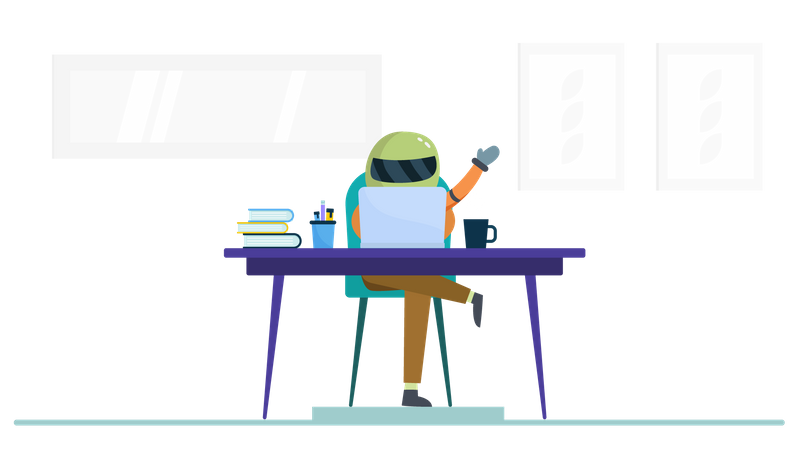 Businessman waving hand  Illustration