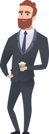 Businessman wearing suit Illustration