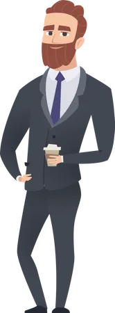 Businessman wearing suit Illustration