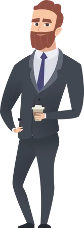 Businessman wearing suit  Illustration