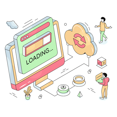 Businessman Web Loading  Illustration