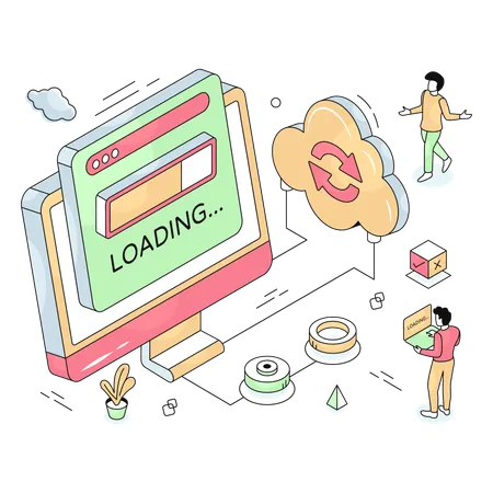 Businessman Web Loading  Illustration