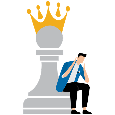 Businessman win business competition  Illustration