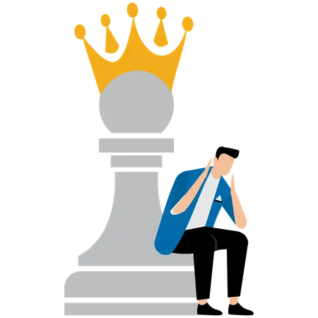 Businessman win business competition  Illustration