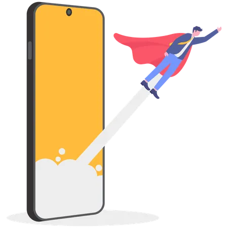 Businessman winning Achievement  Illustration