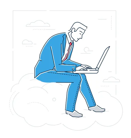 Businessman With A Notebook  Illustration